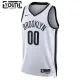 Camiseta Brooklyn Nets Personalizada Association Edition Blanco Swingman para Niño