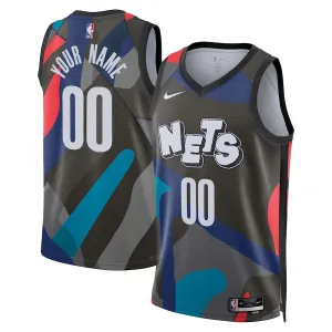 Camiseta Brooklyn Nets Personalizada City Edition 2023-24 Negro Swingman para Hombre