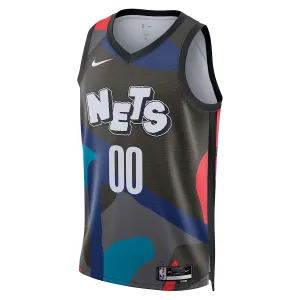Camiseta Brooklyn Nets Personalizada City Edition 2023-24 Negro Swingman para Hombre