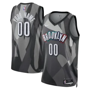 Camiseta Brooklyn Nets Personalizada City Edition 2024-25 Gris Swingman para Hombre
