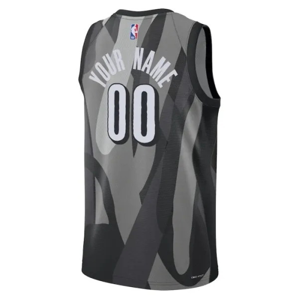 Camiseta Brooklyn Nets Personalizada City Edition 2024-25 Gris Swingman para Hombre