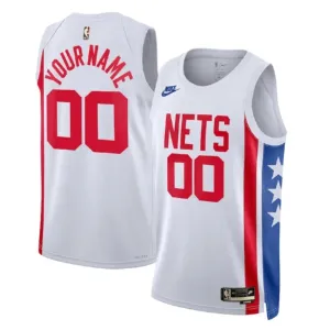 Camiseta Brooklyn Nets Personalizada Classic Edition 2022-23 Blanco Swingman para Hombre