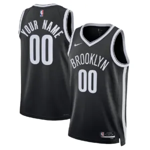 Camiseta Brooklyn Nets Personalizada Icon Edition Negro Swingman para Hombre