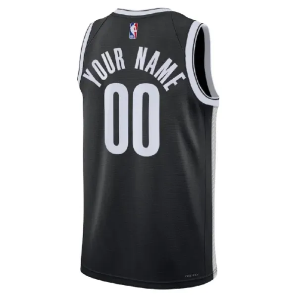 Camiseta Brooklyn Nets Personalizada Icon Edition Negro Swingman para Hombre