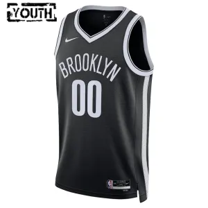 Camiseta Brooklyn Nets Personalizada Icon Edition Negro Swingman para Niño