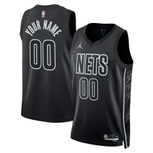 Camiseta Brooklyn Nets Personalizada Statement Edition Negro Swingman para Hombre