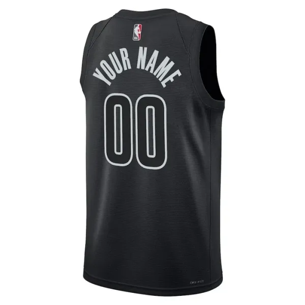 Camiseta Brooklyn Nets Personalizada Statement Edition Negro Swingman para Hombre