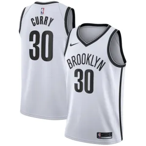 Camiseta Brooklyn Nets Seth Curry 30 Association Edition Blanco Swingman para Hombre