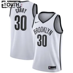 Camiseta Brooklyn Nets Seth Curry 30 Association Edition Blanco Swingman para Niño