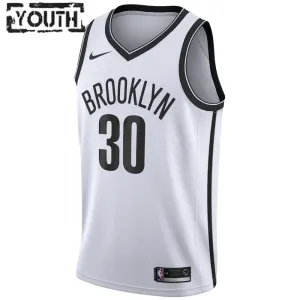 Camiseta Brooklyn Nets Seth Curry 30 Association Edition Blanco Swingman para Niño