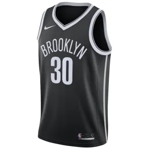 Camiseta Brooklyn Nets Seth Curry 30 Icon Edition Negro Swingman para Hombre