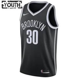Camiseta Brooklyn Nets Seth Curry 30 Icon Edition Negro Swingman para Niño