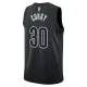 Camiseta Brooklyn Nets Seth Curry 30 Statement Edition Negro Swingman para Hombre
