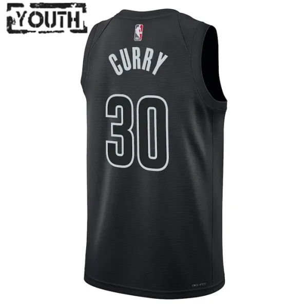 Camiseta Brooklyn Nets Seth Curry 30 Statement Edition Negro Swingman para Niño