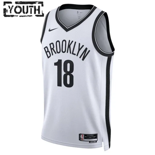Camiseta Brooklyn Nets Yuta Watanabe 18 Association Edition Blanco Swingman para Niño