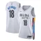 Camiseta Brooklyn Nets Yuta Watanabe 18 City Edition 2022-23 Blanco Swingman para Hombre