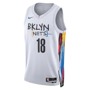 Camiseta Brooklyn Nets Yuta Watanabe 18 City Edition 2022-23 Blanco Swingman para Hombre