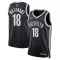 Camiseta Brooklyn Nets Yuta Watanabe 18 Icon Edition Negro Swingman para Hombre