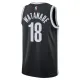 Camiseta Brooklyn Nets Yuta Watanabe 18 Icon Edition Negro Swingman para Hombre