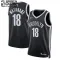 Camiseta Brooklyn Nets Yuta Watanabe 18 Icon Edition Negro Swingman para Niño