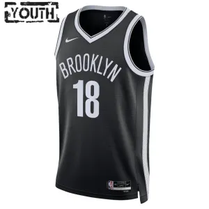Camiseta Brooklyn Nets Yuta Watanabe 18 Icon Edition Negro Swingman para Niño