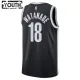 Camiseta Brooklyn Nets Yuta Watanabe 18 Icon Edition Negro Swingman para Niño