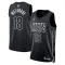 Camiseta Brooklyn Nets Yuta Watanabe 18 Statement Edition Negro Swingman para Hombre
