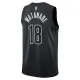 Camiseta Brooklyn Nets Yuta Watanabe 18 Statement Edition Negro Swingman para Hombre