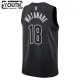 Camiseta Brooklyn Nets Yuta Watanabe 18 Statement Edition Negro Swingman para Niño