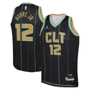 Camiseta Charlotte Hornets Kelly Oubre JR 12 City Edition 2022-23 Negro Swingman para Hombre
