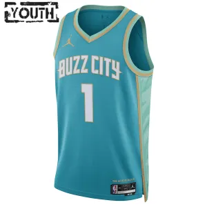 Camiseta Charlotte Hornets LaMelo Ball City Edition 2023-24 Swingman para Niño