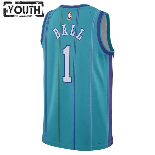 Camiseta Charlotte Hornets LaMelo Ball Classic Edition 2023-24 Swingman para Niño