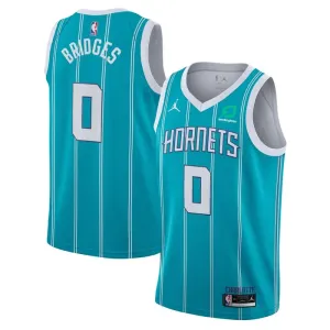 Camiseta Charlotte Hornets Miles Bridges 0 Icon Edition Swingman para Hombre