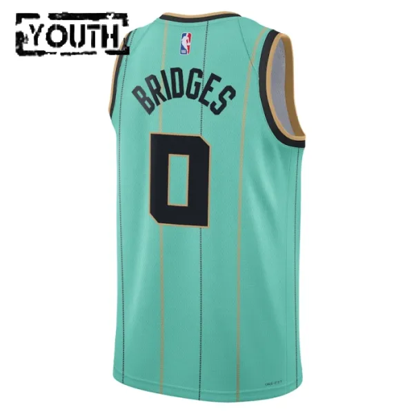 Camiseta Charlotte Hornets Miles Bridges City Edition 2024-25 Swingman para Niño