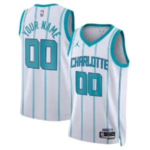 Camiseta Charlotte Hornets Personalizada Association Edition Blanco Swingman para Hombre