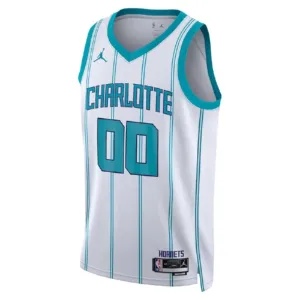 Camiseta Charlotte Hornets Personalizada Association Edition Blanco Swingman para Hombre