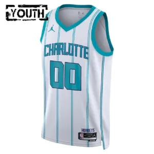 Camiseta Charlotte Hornets Personalizada Association Edition Blanco Swingman para Niño