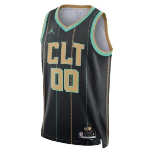 Camiseta Charlotte Hornets Personalizada City Edition 2022-23 Negro Swingman para Hombre