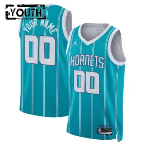 Camiseta Charlotte Hornets Personalizada Icon Edition Swingman para Niño