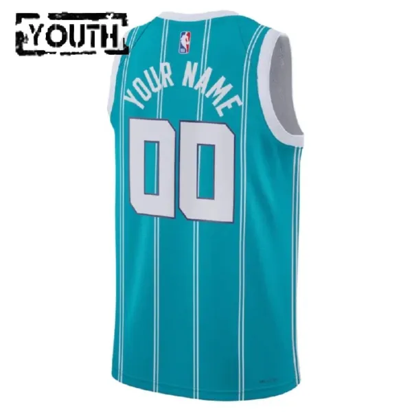 Camiseta Charlotte Hornets Personalizada Icon Edition Swingman para Niño