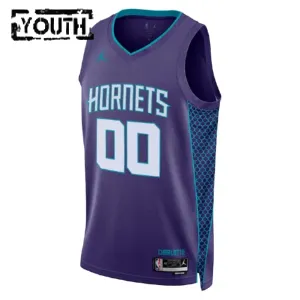 Camiseta Charlotte Hornets Personalizada Statement Edition Púrpura Swingman para Niño