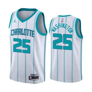 Camiseta Charlotte Hornets PJ Washington 25 Association Edition Blanco Swingman para Hombre