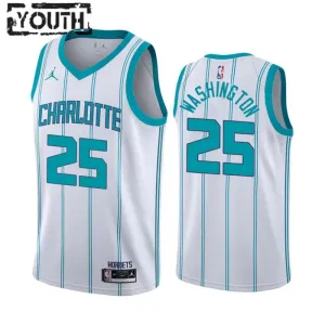Camiseta Charlotte Hornets PJ Washington 25 Association Edition Blanco Swingman para Niño