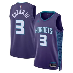 Camiseta Charlotte Hornets Terry Rozier III 3 Statement Edition Púrpura Swingman para Hombre