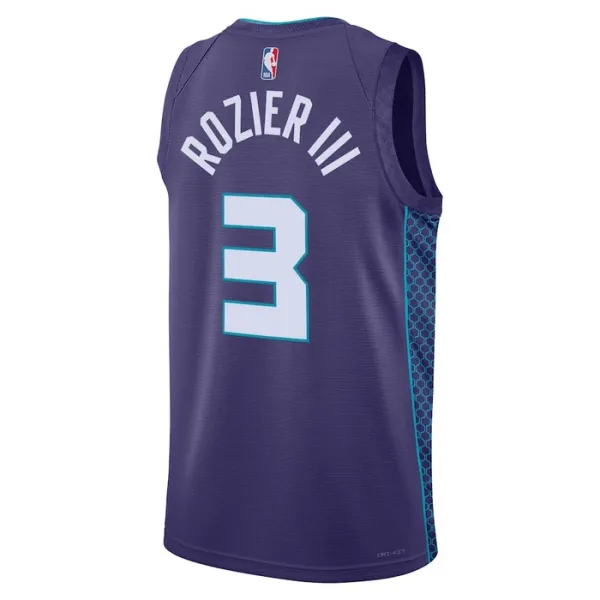 Camiseta Charlotte Hornets Terry Rozier III 3 Statement Edition Púrpura Swingman para Hombre