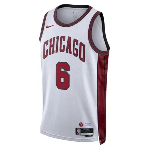 Camiseta Chicago Bulls Alex Caruso 6 City Edition 2022-23 Blanco Swingman para Hombre