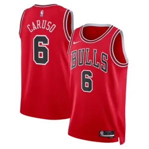 Camiseta Chicago Bulls Alex Caruso 6 Icon Edition Rojo Swingman para Hombre