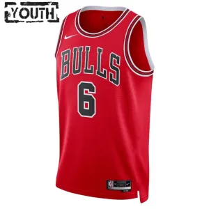Camiseta Chicago Bulls Alex Caruso 6 Icon Edition Rojo Swingman para Niño