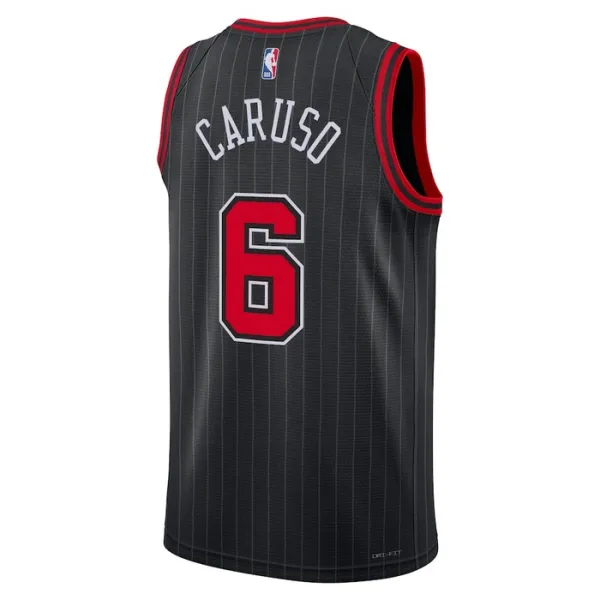Camiseta Chicago Bulls Alex Caruso 6 Statement Edition Negro Swingman para Hombre