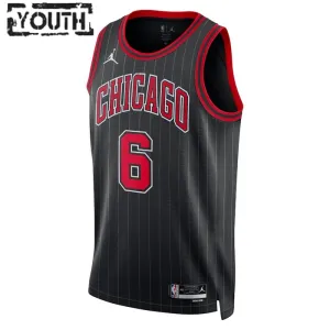 Camiseta Chicago Bulls Alex Caruso 6 Statement Edition Negro Swingman para Niño